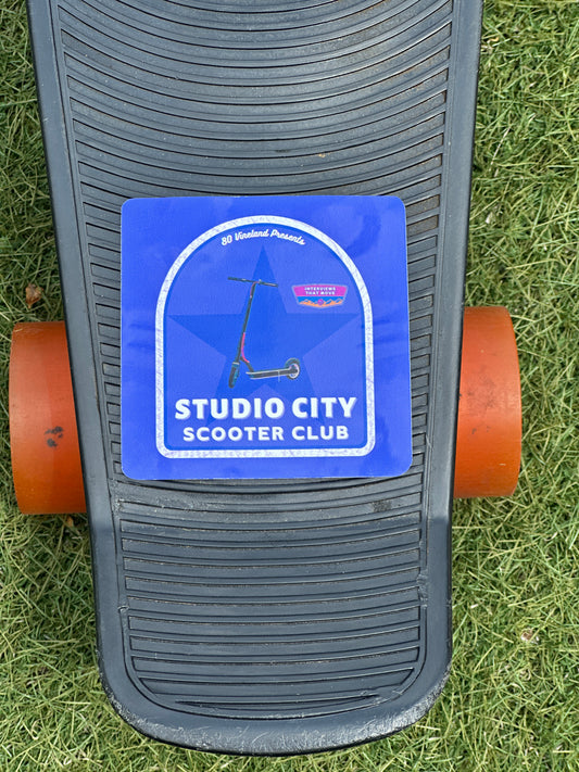 Studio City Scooter Club SQUARE STICKER (dark)