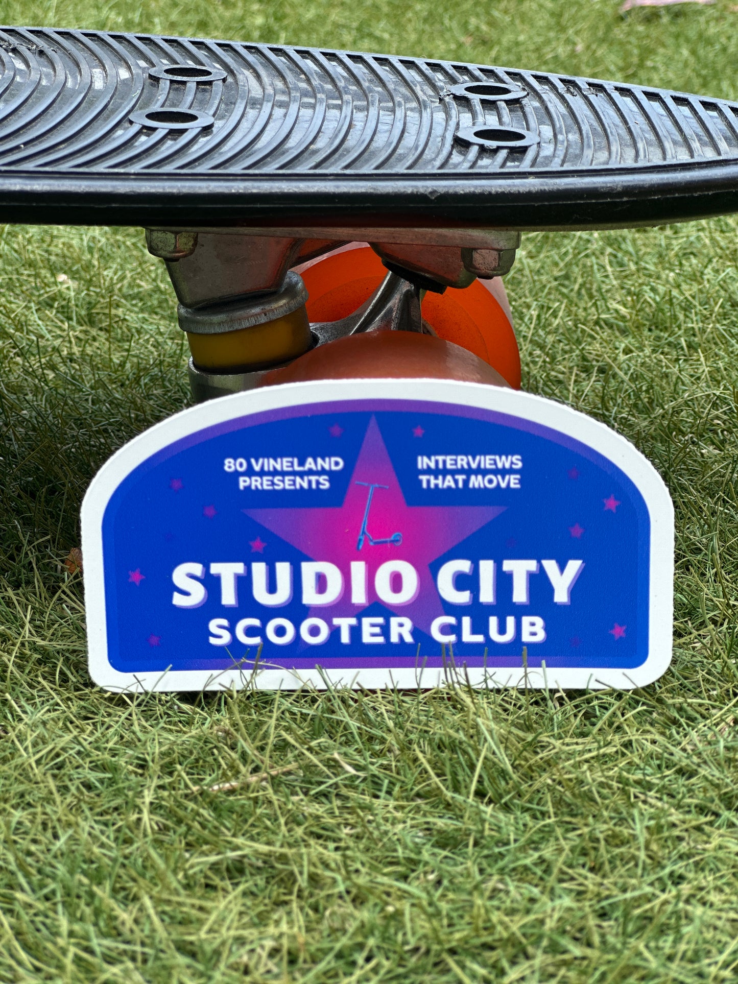 Studio City Scooter Club LOGO STICKER (white border)