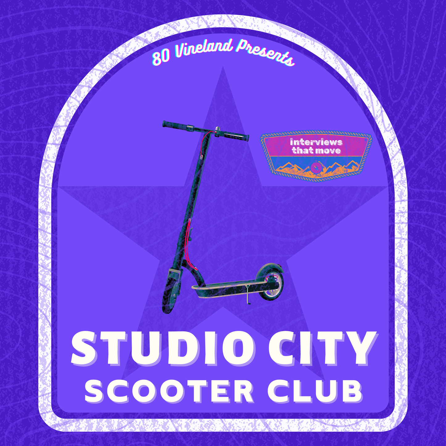 Studio City Scooter Club SQUARE STICKER (dark)
